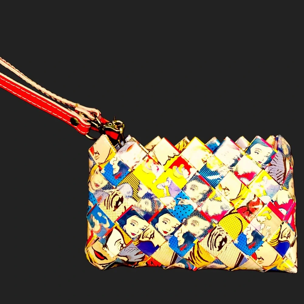 Nahum Oillio Comic Book Small Wristlet Wallet